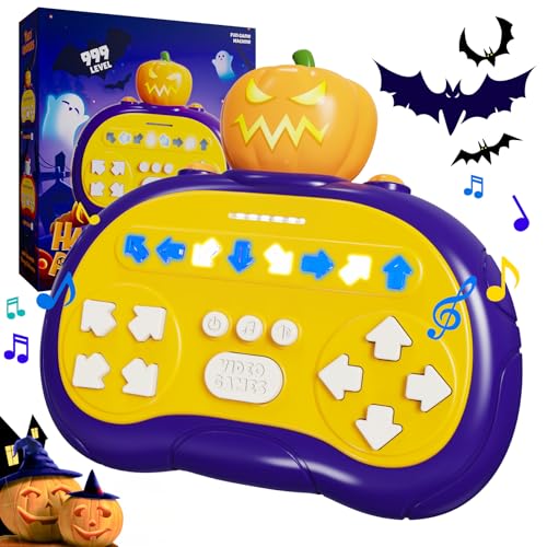 Photo 1 of Fast Push Halloween Game, Handheld Pop it Game Fidget Toy Quick Push Dance Game with 4 Gameplay Modes, Handheld Fast Push Pop Game Toy Gifts for Kids Boys