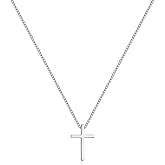 YixNahz Dainty 925 Sterling Silver Cross Necklace for Women, Trendy Womens Cross Necklace for Girls Simple Silver Pendant Link Chains for Teen Girls Birthday Jewelry Gifts