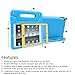 HDE Case for iPad 9.7-inch 2018 / 2017 Kids Shockproof Bumper Hard Cover Handle Stand w/ Built in Screen Protector for New Apple Education iPad 9.7 Inch (6th Gen) / 5th Generation iPad 9.7 Blue Yellow
