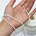 Tang Song 4mm Pearl Beads Cotton Line Chain 40m/1574'' /130ft Pearl Trim Garland Strands String Faux Crystal Bead for DIY Flower Accessories Christmas Cheer Wedding Party Home Decoration Craft(White)