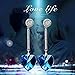 LadyRosian Heart of Ocean 925 Sterling Silver Dangle Love Earrings with Blue Swarovski Crystals Fashion Jewelry Luxury Gifts for Her