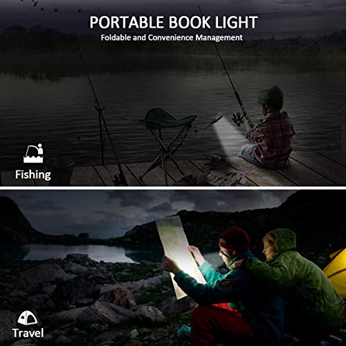 Briignite Book Light, LED Reading Light 3-Level Adjustable Brightness, 5 LED Clip Lights for Book Reading in Bed, USB Eye Care Book Lamp for Bookworm, Kids, Warm&Cool White, 2 Pack