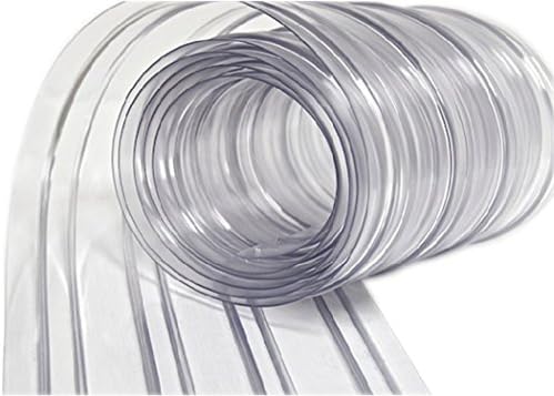Strip Curtain Direct SC0000001 150 FT Roll - 8 Inches Wide Ribbed PVC Plastic for Walk In Coolers, Warehouse Doors and Clean Rooms