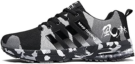 Running Shoes Men - Air Cushion Mens Women Tennis Shoe Lightweight Fashion Walking Sneakers Breathable Athletic Training Sport for Womens