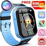 iCooLive Kids Smart Watch Phone with GPS Tracker IP68 Waterproof for 3-14 Girls Boys 1.44