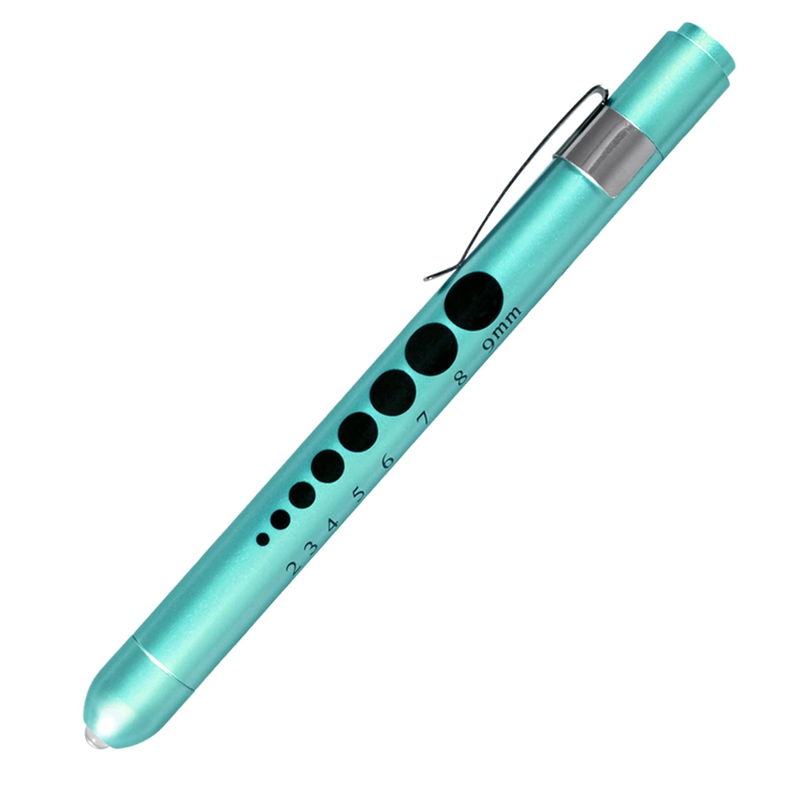 AOICRIE Diagnostic Medical Penlight, Mini Reusable LED Penlight Flashlight Pen Torch, Torch Doctor Nurse Emergency Pen Light with Pupil Gauge and Ruler (Green)
