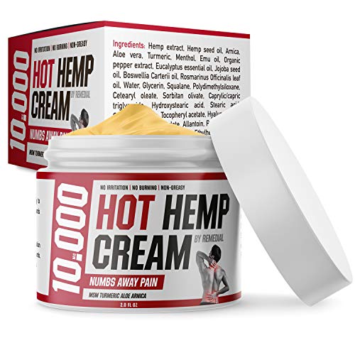 Hot Hemp Cream - 40000MG - Arthritis, Carpal Tunnel, Inflammation, Back, Foot, Nerve, Joint, Muscle, Neck Pain, Natural Stress Relief - MSM, Turmeric, Aloe, Arnica - Warming Topical Salve - Thumbnail 7