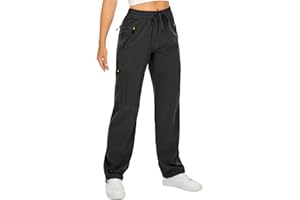 liyiyiyia Women's Outdoor Hiking Pants, Lightweight Jogger Pants Quick Dry Drawstring 5 Pocket for Summer Outdoor Travel
