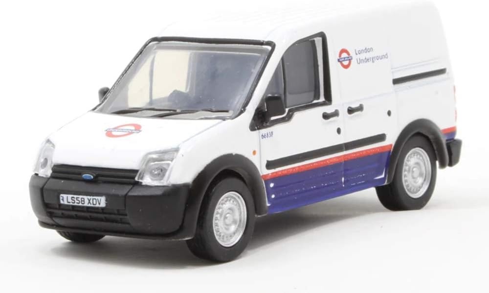 Oxford Diecast 1:76 Ford Transit Connect London Underground Collectable model 76FTC011, Blue,white,red,black