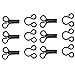 Maosifang 100 Pairs Sewing Hooks and Eyes Closure for Bra Clothing Trousers Skirt Sewing DIY Craft,3 Sizes(Silver and Black)