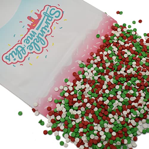 Confetti Christmas Sprinkles 1 LB Resealable Stand Up Candy Bag