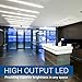 Hyperikon 4 Foot LED Tube, T8 T10 T12 40 Watt Replacement (18W), Dual End Ballast Compatible, Clear Lens, UL, DLC, Daylight White, 4 Pack