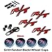 BENZEE 11pcs Set AM122 RT R/T Front Grille + Fender + Back Car Emblem Badge Sticker + Wheel Hub Caps + Tire Valve Caps For Dodge Charger Ram 1500 Challenger Jeep Grand Cherokee