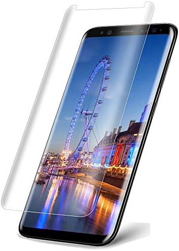 Galaxy S8 Plus Tempered Glass Screen Protector , ANKOON [Case Friendly] [3D Curved] HD Anti-Bubble Scratch Fingerprint Proof (Transparent)