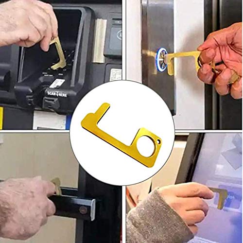 Seahouse Handheld Non-Contact Door Opener Stylus Keychain Tool Copper