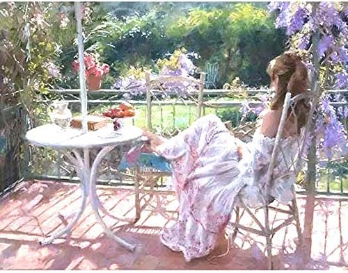 XIAOBAOZISZYH Digital Diy Handmade Oil Painting Digital Painting Casual Ladies Wall Home Decor. 40×50Cm