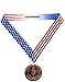 Decade Awards First Place Medal, World Class - 3 Inch Wide - Gold Medal with Stars & Stripes Neck Ribbon - Perfect for Any Competition, Coaches, Students, Athletes and Academics
