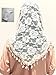 Mass Veil Catholic Church Mantilla White Chapel Lace Shawl or Scarf Latin Mass Head Cover with a Handy Storage Pouch (White) Beatus Veils