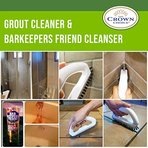 The Crown Choice Grout Cleaner + Bar Keepers Friend Cleanser Set Best Product to Clean Shower