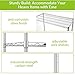 Cozzine 5-Tier Storage Shelves, Adjustable Storage Shelves Heavy Duty Steel Tube Wire Shelving Unit, 35.4