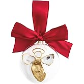 Mud Pie Christmas Angel Glass & Oyster Ornament