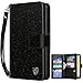 Samsung Galaxy S8 Case BENTOBEN Wallet Glitter Faux Leather Flip Case for Samsung Galaxy S8 Black