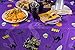 Juvale 3-Pack Halloween Table Cover for Party Supplies, Purple Disposable Plastic Tablecloth Decorations, Halloween Table Decorations for Themed Parties, Birthday Celebrations and More (54 x 108 in)