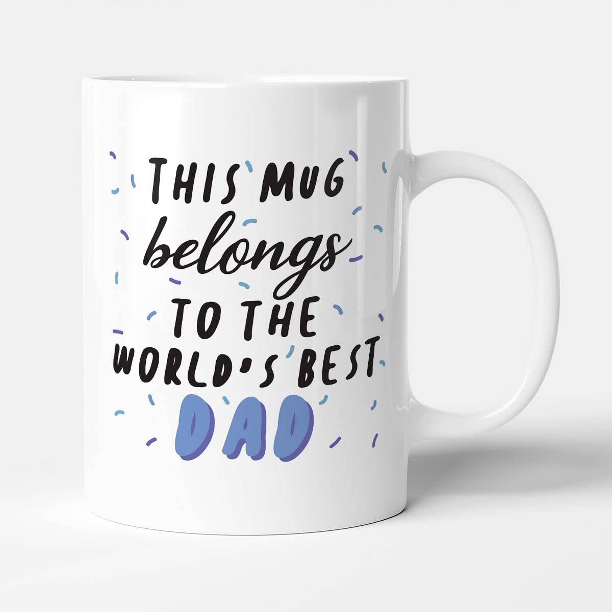 Victorian Printing Co - This Mug Belongs to The World's Best Dad - Funny Birthday Gift Mug, Ceramic, 11fl.oz.