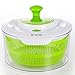 Large Salad Spinner with 5.0 Quart Bowl Plus Extra Storage Lid for Convenience. Lettuce Washer Dryer and Keeper