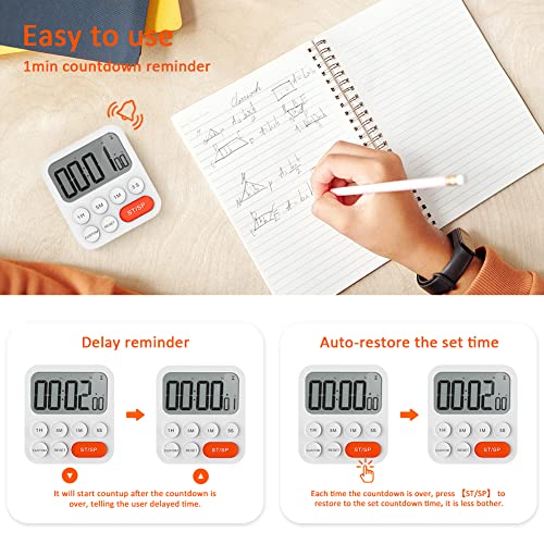 LIORQUE Kitchen Timer Digital Cooking Timer, Count Up