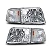 SPPC Headlights Assembly Set With Corner For Ford Ranger - (Pair) Drive Left and Passenger Right Side Replacement Headlamp