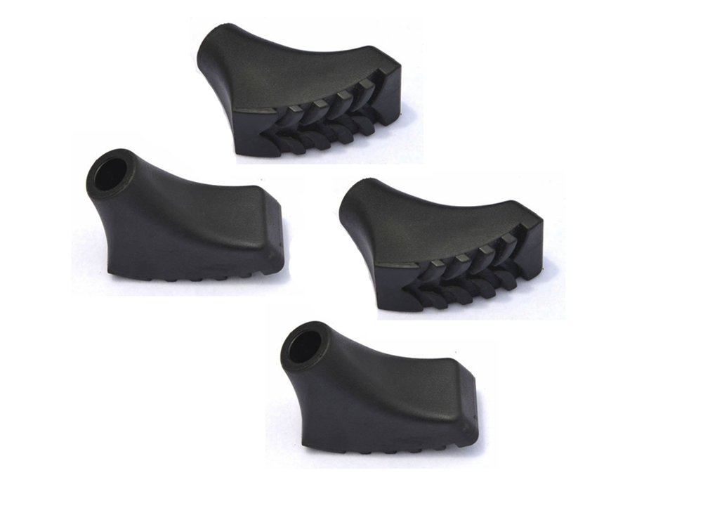 Veroda Durable Rubber Protective Feet Tips Hiking Walking Trekking Pole Caps Pack of 4 Camping