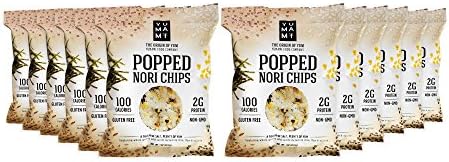Yumami Popped Nori Chips - A Touch Of Salt 1 oz, Pack of 12