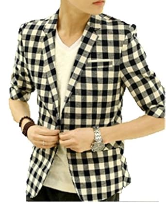 Amazon Richie Rosa テーラードジャケット ギンガムチェック