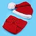 SUNBABY Newborn Baby Christmas Santa Knitted Crochet Photography Prop Costume Outfits (Two Pieces Set), Medium Size
