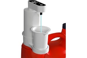 Automatic Laundry Detergent Dispenser, Smart Laundry Soap Pump for Liquid Detergent Containers, No-Spill Design (White)