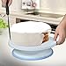Ejoyous Aluminium Alloy Cake Decorating Turntable,11 Inch Revolving Cake Stand with Decorating Sets, Scraper Combs (3pcs),2 Icing Spatula (Scraper Cutters)