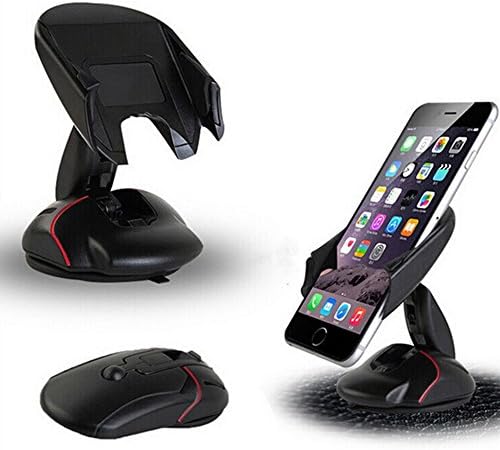IHUBO iPhone Car Holder Car Phone Mount Universal Cellphone Holder, One Touch Holder Like a cute mouse and 360 Rotation and One for iPhoneX/8/7/7Plus/6s/6Plus/5S, Galaxy S5/S6/S7/S8,Nexus,LG,Huawei