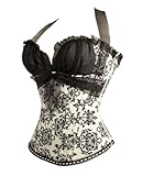 Camellias Women's Sexy women Wedding Lingerie Bustier Boned Lace-Up Corset
