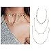 Wowanoo Choker Necklace Set Multilayer Layers Chain Clavicle Necklace Jewelry for Women