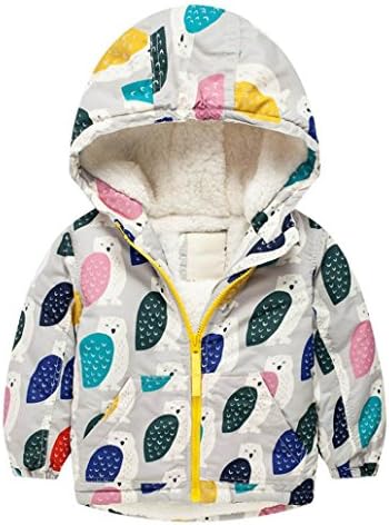 HITRAS Baby Boy Girl Winter Cotton Thick Warm Zipper Hooded Coat Jacket Outwear (3T, White)