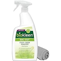 Biokleen Bac-Out Stain Remover for Clothes & Carpet - 32 Ounce - Natural, Enzymatic, Destroys Stains & Odors Safely, for Pet 