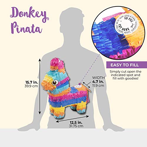 1 Donkey+Pinata+Birthday+Supplies+Multicolored