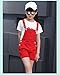 Girls Big Kids Classic Denim Overalls Cute Jumpsuit Casual One Piece Romper 160 Red