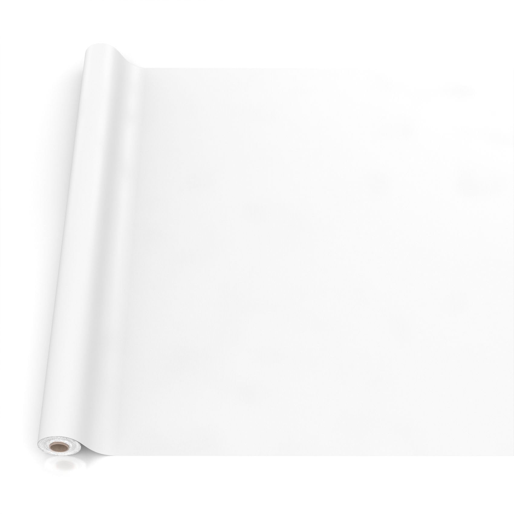 ANRO Oilcloth Tablecloth, Washable, Oilcloth, Garden Tablecloth, Outdoor, Indoor, 100 x 140 cm, Cut Edge, White