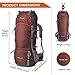 MOUNTAINTOP 80L Internal Frame Hiking Backpack for Man & Women Backpacking with Rain Cover
