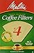 Melitta Cone Coffee Filters No. 4 Unbleached Natural Brown 40 Count Pack of 2 (80 Filters Total) primary