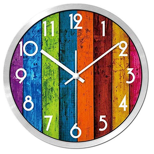 WDS FRZLH-14-inch Silver Wall Clock Creative Modern Personality Decoration Living Room Home Decoration