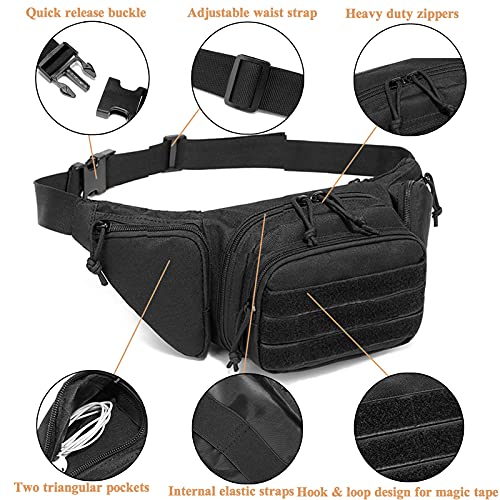 Concealed Carry Pistol Pouch Tactical Fanny Pack Holster,Waist Gun