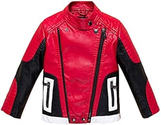 Boys Leather Motorcycle Pilot Jackets Toddler Coats